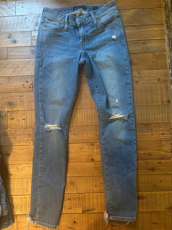 Lucky Brand Denim - Lucky Brand Medium Blue Distressed Skinny Jeans